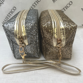 Make Up Bag - Silver or Gold - Majestico Gifts